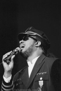 Stevie Wonder performing at his Natural Wonder tour, Sheffield Arena. Photo by David Whittworth.