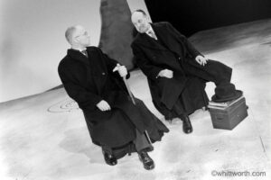 Gary Waldhorn (right) as Shylock in the Merchant of Venice at the West Yorkshire Playhouse, April 1994. Sadly passed away 10th January 2022