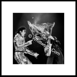Limited Edition Print. Michael Jackson with Jennifer Batten. HIStory World Tour, July 9th 1997, Don Valley Stadium, Sheffield. UK.