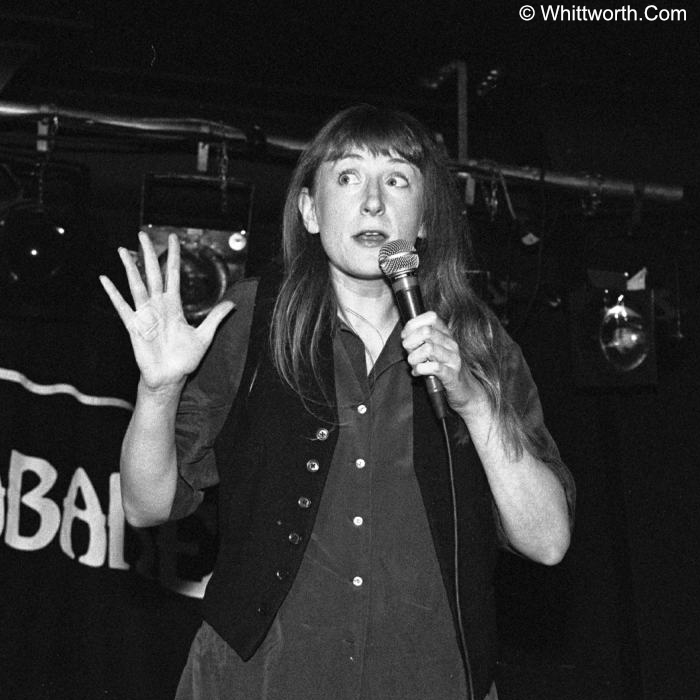 ls3 7th March, 1993. Stand-up comedian Linda Smith at the Duchess of York in Leeds