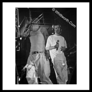 East 17, founded in 1991 by Tony Mortimer, Brian Harvey, John Hendy and Terry Coldwell. They took their name from the postcode of their hometown, Walthamstow, in the UK. The photos here were taken at the Sheffield Arena in the 90's.